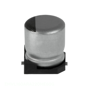 ตัวเก็บประจุแบบติดผิว EMVL160ARA220ME60G 22 ยูเอฟ อลูมิเนียม 22UF 20% 16V SMD - Product Image 1