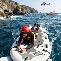 Planche de sauvetage gonflable pliable en Drop Stitch, robuste, pour la sécurité aquatique d'urgence des sauveteurs - Offre Spéciale