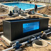 Piscine en conteneur maritime de 20 pieds en fibre de verre avec fonction spa pour extérieur et jardin