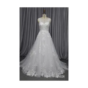 2024 mới đến Trắng Ladies Bridal Wedding Dress đối với phụ nữ