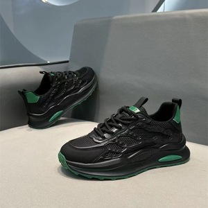 Zapatos Deportivos Casuales para Hombre, con Cordones, Suela Gruesa, Transpirables, de Malla, para Correr, Estilo Dad Shoes, Blancos, Tendencia Nacional, Versátiles - Product Image 4