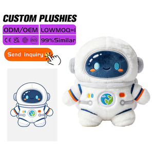 Mascotte personnalisée en peluche super douce unisexe astronaute avec casque brodé en coton PP, ODM, pour promotion de marque - Product Image 4