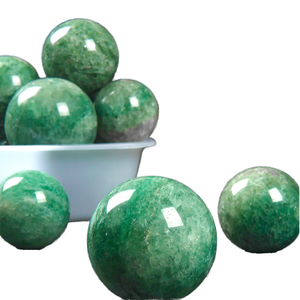 Esfera de Ángel de Cristal Verde Pulido Tallado a Mano al por Mayor - Joyería Teheng SF2020 - Product Image 1