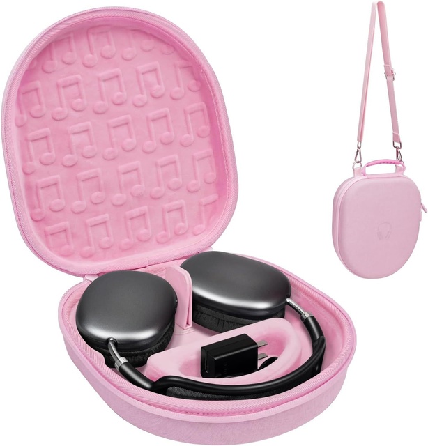 Shell Protective Cover EVA Hard Travel Case for AirPods Max Headphones Adjustable Shoulder Strap Shockproof Storage Carrying Bag