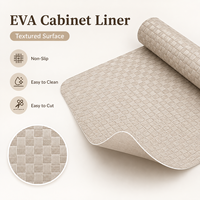 Tapis de protection pour tiroirs et étagères en EVA à texture tissée, antidérapant, imperméable, facile à découper, pour rangement de cuisine