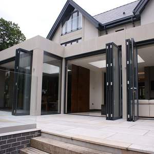 Prima Balcon Accordéon Porte pliante Design Extérieur Aluminium Allié Verre Portes Patio Pliantes - Product Image 5