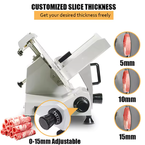 Trancheuse <span class=keywords><strong>à</strong></span> <span class=keywords><strong>viande</strong></span> commerciale de haute qualité, robuste, entièrement en alliage d'aluminium, portable, semi-automatique, garantie 1 an - Product Image 5