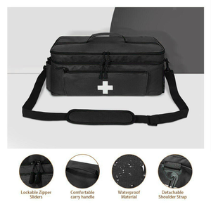 Sac médical - Trousse de premiers soins vide, trousse d'<span class=keywords><strong>urgence</strong></span>, sac d'infirmière, organisateur de médicaments grande capacité avec plusieurs compartiments - Product Image 2