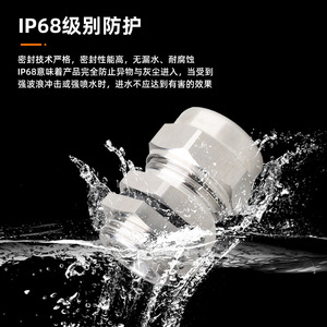 Indeter <b>Cable</b> Gland Stainless Steel 20-63mm G Thread IP68 <b>Waterproof</b> For Ordinary <b>Cable</b> - Product Image 3