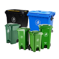 Poubelle en plastique HDPE pour l'extérieur 120L/240L/360L Public Street Medical Mobile/Déchets/Wheelie/Trash Poubelle en plastique avec pédale