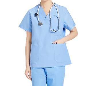 Ensemble haut + pantalon de salon de manucure avec logo personnalisé, tissu extensible dans les quatre sens, infroissable pour le personnel de salon - Product Image 5