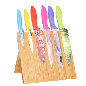 Porte-couteaux magnétique de bureau moderne en bois de bambou Étagère à couteaux de <span class=keywords><strong>cuisine</strong></span> multi-usages pour usage domestique Vente en gros - Product Image 1