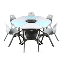 Bureaux collaboratifs modernes pour salles de classe, bureaux et chaises de groupe pour étudiants, réglables en hauteur