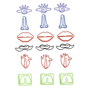 <span class=keywords><strong>Clips</strong></span> en papier métalliques, en forme de moustache, pour les yeux, le nez, la bouche, le ventre, 24 pièces - Product Image 1