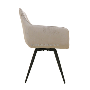 <strong>Metal</strong> <strong>Legs</strong> Elegant Soft Armchair Nordic Living Room Restaurant Arm <strong>Chair</strong> Swivel Fabric Velvet Modern <strong>Dining</strong> <strong>Chair</strong> - Product Image 3