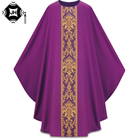 Chasuble de prêtre pour homme, robe de célébrant d'église, robe vintage, cape, soutane, vêtement, blanc, rouge, vert, violet