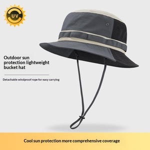 Fabricante de Sombreros Personalizados, Sombrero de Pesca Ultraligero de Nailon para Verano, <span class=keywords><strong>Gorras</strong></span> Tipo Bucket para Hombre, Fábrica de Sombreros Personalizados - Product Image 1