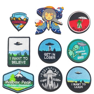 Woohome Patch Embroidered, 9 PCS ET Iron on Applique UFO Sew on Patches Peak Iron on Patches for Craft, Sewing, Clothing