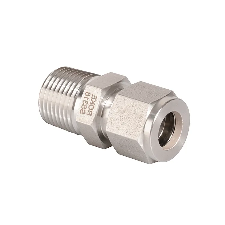 Thermocouple Connectors Stainless Steel Double Ferrules 2ミリメートルに38ミリメートルMale Thread Tube Fitting