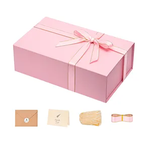 New Arrivals Valentines Rectangle Collapsible Magnetic Gift Box For Wedding Christmas Halloween Birthday Gift Packaging