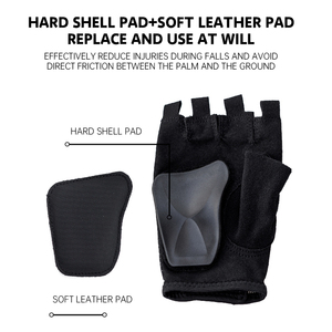 Gants de patinage <span class=keywords><strong>à</strong></span> roulettes OEM, respirants, sans doigts, pour enfants, gants de patinage de vitesse, gants de protection agressifs avec support de poignet - Product Image 2