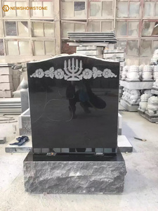 Pierre tombale en granit noir de conception moderne, finition polie, vente en gros en Europe, pierre tombale pour cérémonies - Product Image 4