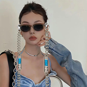 Chaîne de lunettes personnalisée pour femme, cordon pour lunettes, accessoires, cordon de lunettes, sangle pour lunettes de soleil avec chaîne, chaîne de collier - Product Image 3