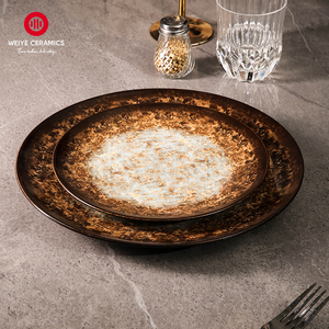 سلسلة "قلعة قديمة" من WEIYE ، أدوات حجرية ريفية ، مطعم فندق بورسلين ، مجموعات خمر وأطباق - Product Image 5