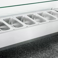 Table de préparation à pizza professionnelle en acier inoxydable à double température, comptoir réfrigéré en marbre pour pizzas, vitrine réfrigérée à refroidissement par air