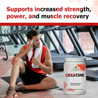 Poudre de créatine de marque privée avec monohydrate de créatine, complément alimentaire, soutient la force, améliore la santé, favorise la récupération musculaire