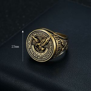 Men's Gold Plated Eagle <b>Ring</b> Titanium Steel Vintage Philippine Eagle Design Gift Jewelry - Product Image 2
