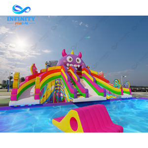 Parque Acuático Inflable <span class=keywords><strong>Mega</strong></span> Personalizado, Combinación de Obstáculos Terrestres y Toboganes Acuáticos para Proyectos Turísticos - Product Image 6