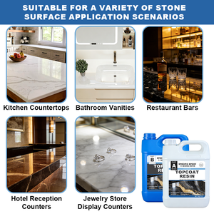 <span class=keywords><strong>Resin</strong></span> Epoksi Super Gloss Dua Komponen untuk Permukaan Meja Batu - Tahan Panas Ramah Lingkungan Bebas Pelarut Rendah VOC Bebas BPA - Product Image 5