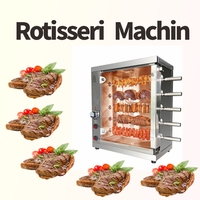 Four rotatif commercial pour poulet, barbecue électrique, grande capacité, machine automatique à griller les kebabs et la viande de poulet