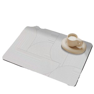 Tapis absorbant minimaliste pour comptoir, motif géométrique rectangulaire, nappe de cuisine imperméable, tapis de séchage pour cuisine et salle de bain - Product Image 5