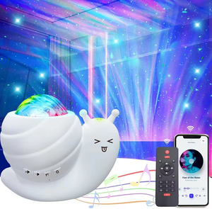 4 en 1 Projecteur Aurora Light-Up Jouets éducatifs Escargot Kid Night Lights Soothing Baby Toys for Bedroom - Product Image 1