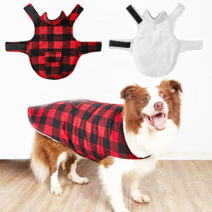 معطف شتوي فاخر للكلاب من تانبوبو، تصميم كلاسيكي عصري بنمط مربعات، مصنوع من مزيج القطن، مبطن بالصوف، صديق للبيئة، ناعم وسميك ومقاوم للرياح والبرد - Product Image 2