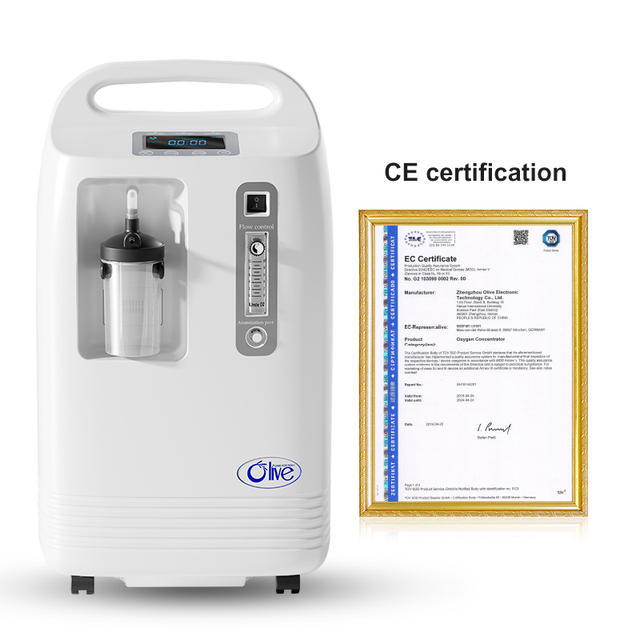 Olive PSA Medical Equipment High Output 10 Liter Portable Large Flow Electric O2 Oxygen Machine 10l Oxygene Concentrator with CE