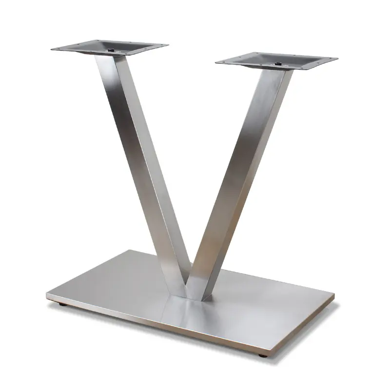 Anti-rust silver stainless steel v shape table legs