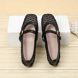 Zapatos Planos de Bailarina Transpirables para Mujer 2026, Cómodos, Suaves, Casuales, con Diseño a Cuadros, para Primavera, Otoño y Verano, de Malla - Product Image 4