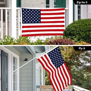 Drapeau américain 3x5 pieds en polyester 150D, sans nœuds, avec mât en aluminium pour affichage extérieur - Product Image 4