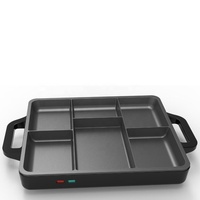 Cuisinière d'intérieur multifonctionnelle Super Hot Mini Korean and Japanese 220V ou 120V USA Valtge Poêle à frire électrique divisée