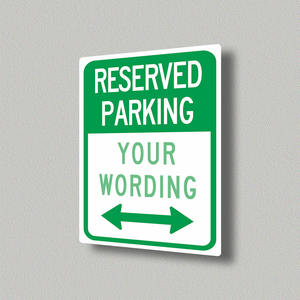 Panneau de stationnement réservé personnalisé en aluminium avec flèche verte/blanche, panneau extérieur durable pour parking <span class=keywords><strong>privé</strong></span>, hôtel et bureau - Product Image 3