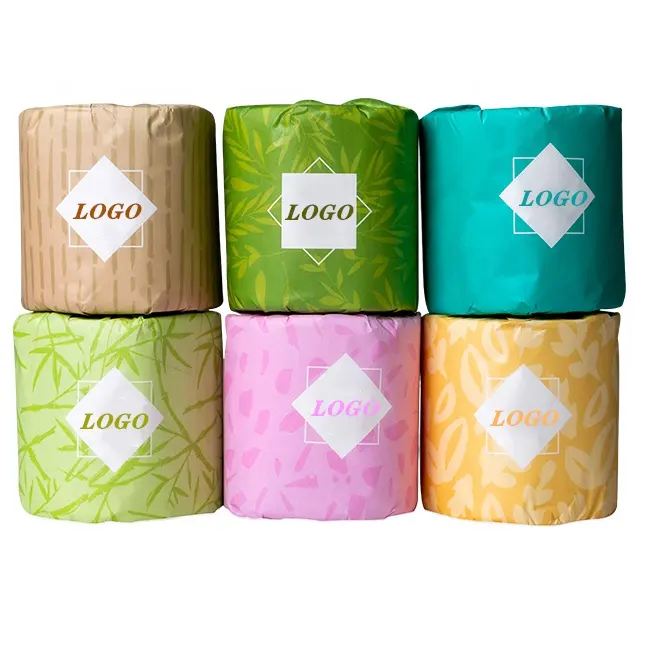 Papel higiénico ecológico Etiqueta Privada papel higiénico de Bambú