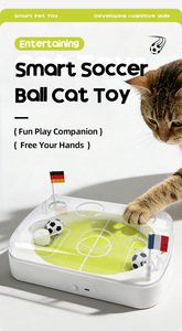 Gioco Interattivo Intelligente per <span class=keywords><strong>Gatti</strong></span>: Pallone da Calcio con Luce LED e Movimento Automatico, Giocattolo Stimolante per Esercizio e Divertimento Felino - Product Image 3