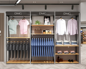 Conception de magasin de vêtements, présentoir de vêtements personnalisé haut de gamme, armoires de présentation pour vêtements d'affaires pour hommes - Product Image 5