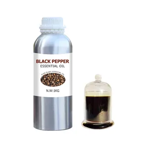 Aceite esencial de suministro directo de fábrica al por mayor 100% aceite de pimienta negra natural Aceite esencial de alta calidad
