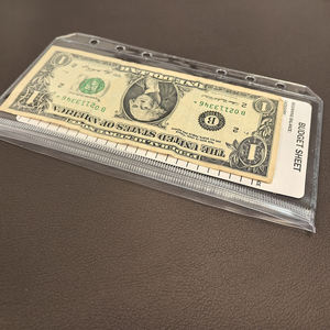 ألمانيا الأكثر مبيعاً شفاف ممتاز PVC فضفاضة ورقة Umschlage Ohne سحاب Budgettasche Zipless Hullen A6 رابط ميزانية فرو شفاف - Product Image 6