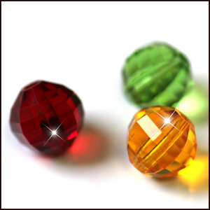 Pendientes cuentas cristal redondo sandía corte cara DIY joyería accesorios hechos a mano - Product Image 5