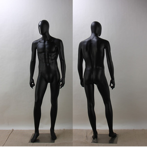 Déco — mannequin complet flexible en fibre de verre, pour hommes, <span class=keywords><strong>noir</strong></span>, OEM - Product Image 1